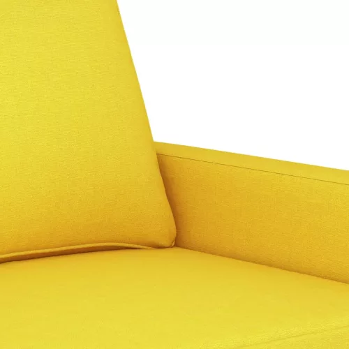 2 személyes világossárga szövet kanapé 120 cm