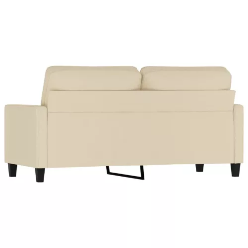 Kétszemélyes krémszínű szövetkanapé 140 cm