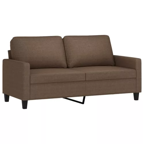 Kétszemélyes barna szövetkanapé 140 cm