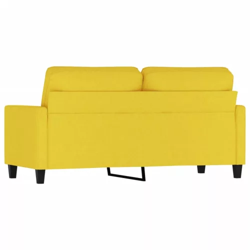 2 személyes világossárga szövet kanapé 140 cm