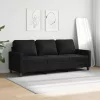3 személyes fekete szövetkanapé 180 cm