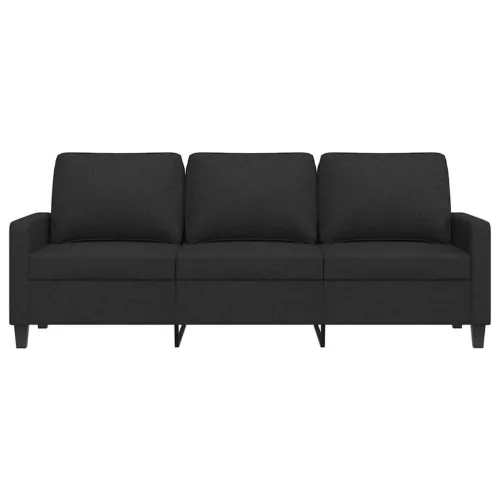 3 személyes fekete szövetkanapé 180 cm