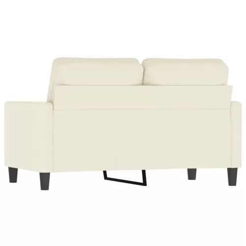 Kétszemélyes krémszínű bársony kanapé 120 cm