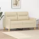 Kétszemélyes krémszínű szövetkanapé 120 cm