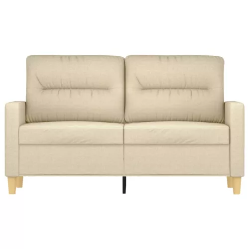 Kétszemélyes krémszínű szövetkanapé 120 cm
