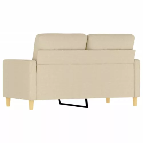 Kétszemélyes krémszínű szövetkanapé 120 cm