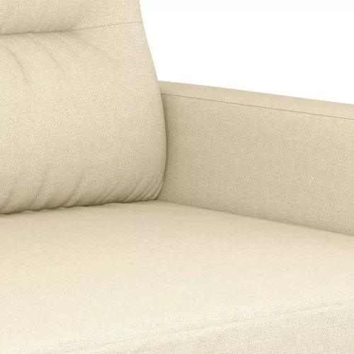 Kétszemélyes krémszínű szövetkanapé 120 cm