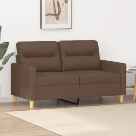 Kétszemélyes barna szövetkanapé 120 cm