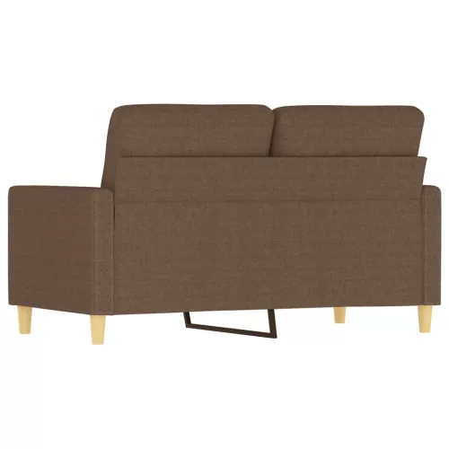 Kétszemélyes barna szövetkanapé 120 cm