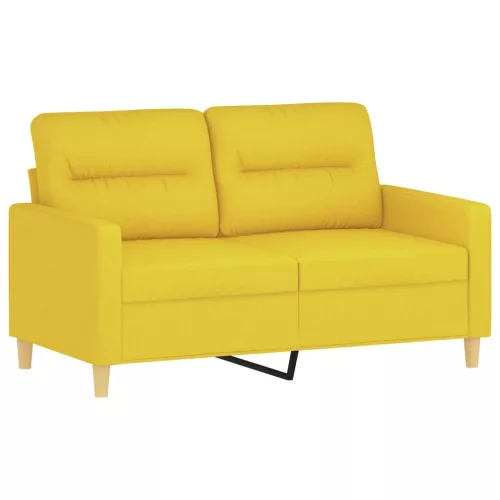 2 személyes világossárga szövet kanapé 120 cm