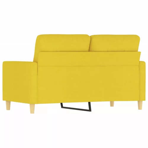 2 személyes világossárga szövet kanapé 120 cm