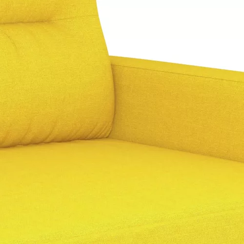 2 személyes világossárga szövet kanapé 120 cm