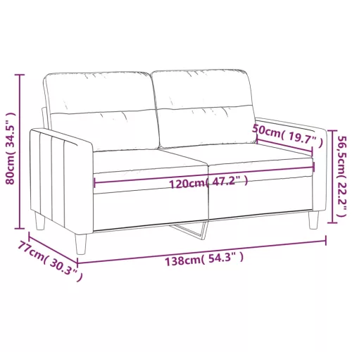 2 személyes világossárga szövet kanapé 120 cm