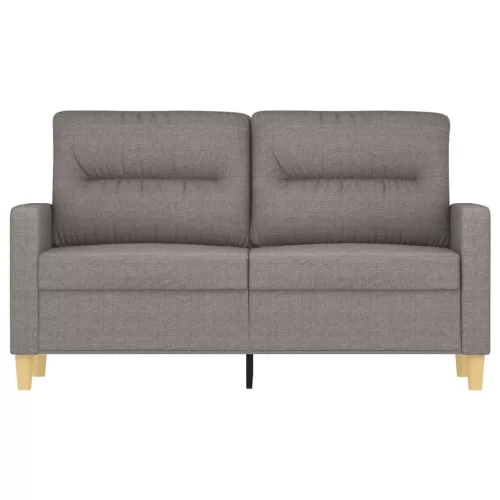 Kétszemélyes fekete szövetkanapé 120 cm