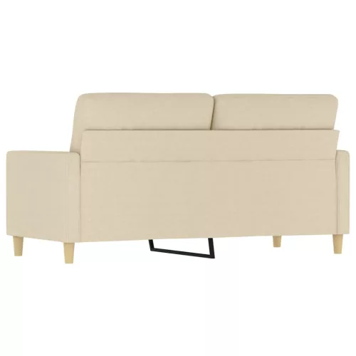 Kétszemélyes krémszínű szövetkanapé 140 cm