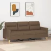 3 személyes barna szövetkanapé 180 cm