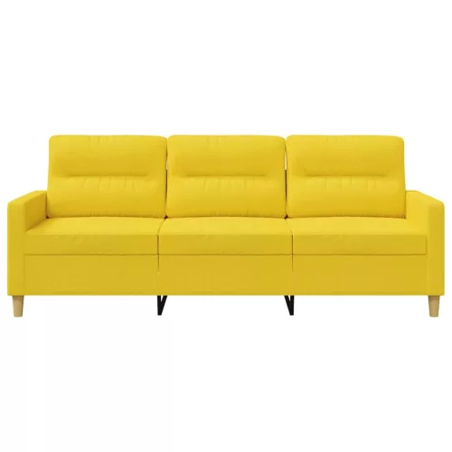 3 személyes világossárga szövet kanapé 180 cm
