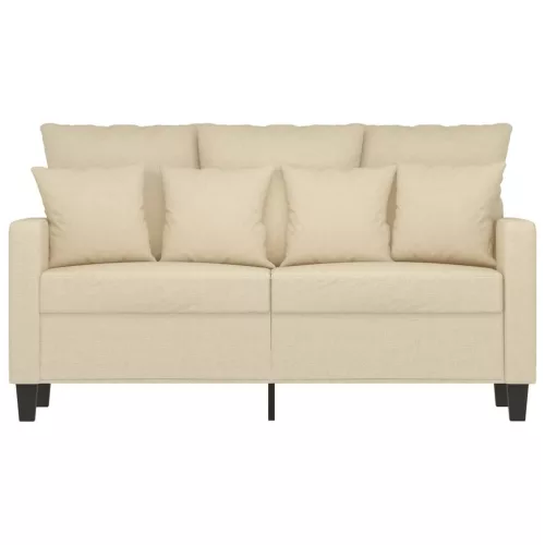 Kétszemélyes krémszínű szövetkanapé 120 cm