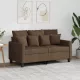 Kétszemélyes barna szövetkanapé 120 cm