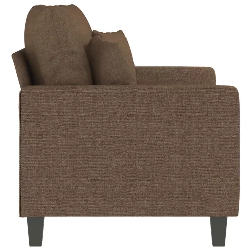 Kétszemélyes barna szövetkanapé 120 cm