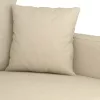 Kétszemélyes krémszínű szövetkanapé 140 cm