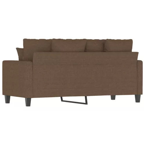 Kétszemélyes barna szövetkanapé 140 cm