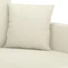 Kétszemélyes krémszínű bársony kanapé 140 cm