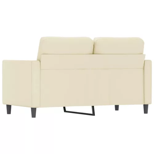 2 személyes krémszínű műbőr kanapé 120 cm