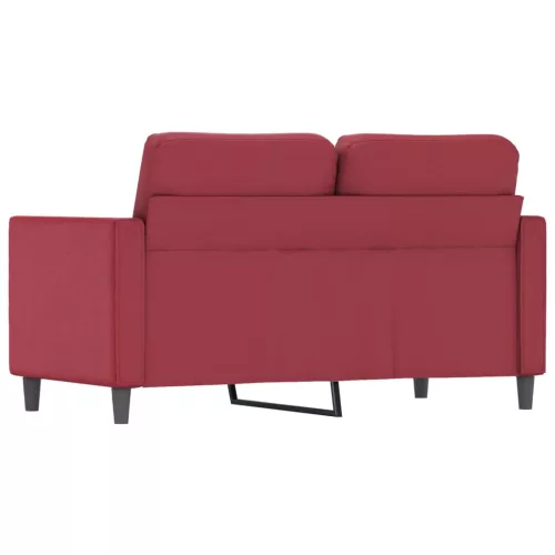 2 személyes bordó műbőr kanapé 120 cm