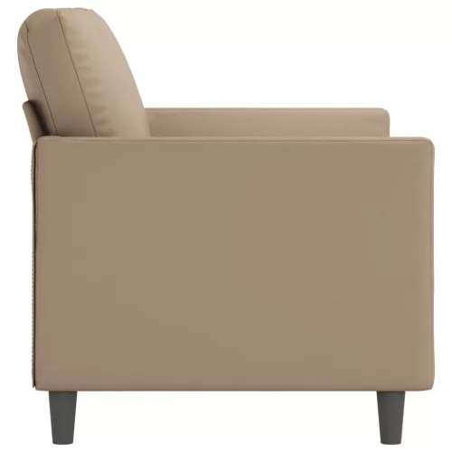 2 személyes cappuccino színű műbőr kanapé 120 cm