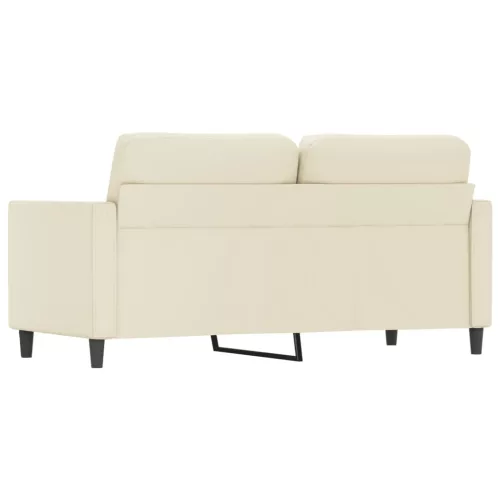 2 személyes krémszínű műbőr kanapé 140 cm