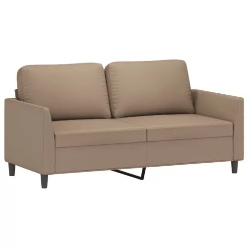2 személyes cappuccino színű műbőr kanapé 140 cm