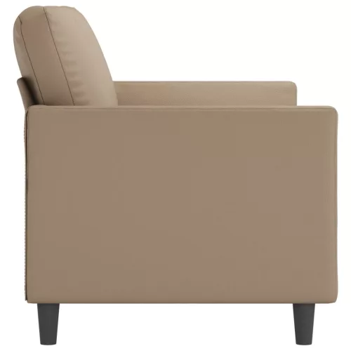 2 személyes cappuccino színű műbőr kanapé 140 cm