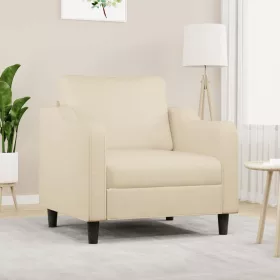 Krémszínű szövet kanapéfotel 60 cm