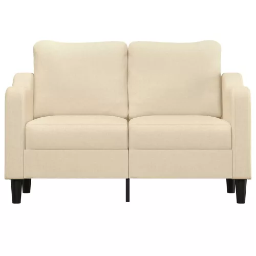 Kétszemélyes krémszínű szövetkanapé 120 cm