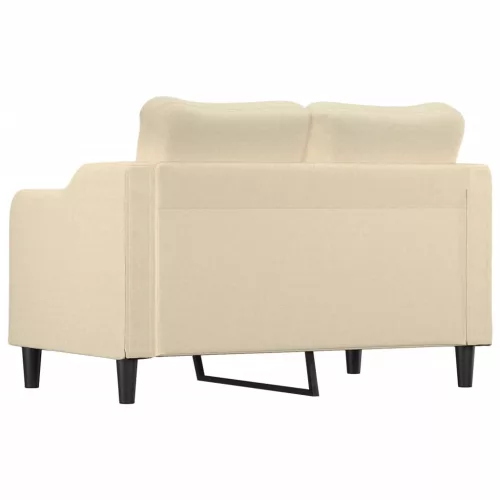 Kétszemélyes krémszínű szövetkanapé 120 cm