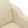Kétszemélyes krémszínű szövetkanapé 120 cm