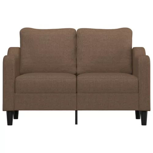 Kétszemélyes barna szövetkanapé 120 cm