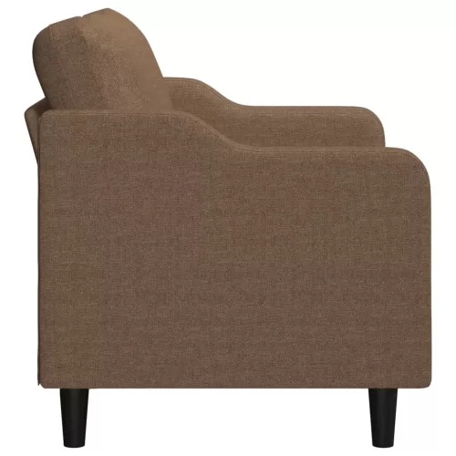 Kétszemélyes barna szövetkanapé 120 cm