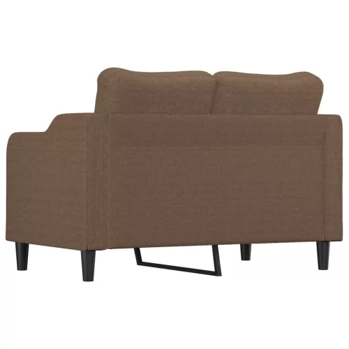 Kétszemélyes barna szövetkanapé 120 cm