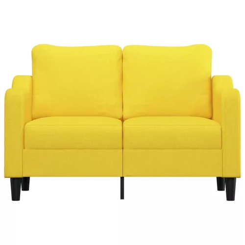 2 személyes világossárga szövet kanapé 120 cm