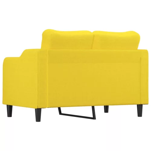 2 személyes világossárga szövet kanapé 120 cm