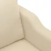 Kétszemélyes krémszínű szövetkanapé 140 cm