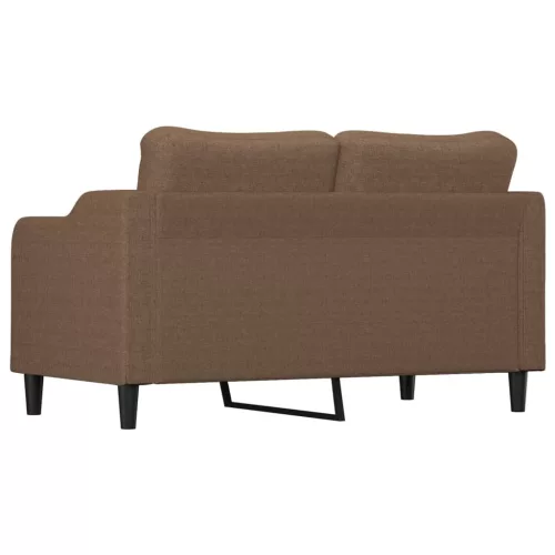 Kétszemélyes barna szövetkanapé 140 cm