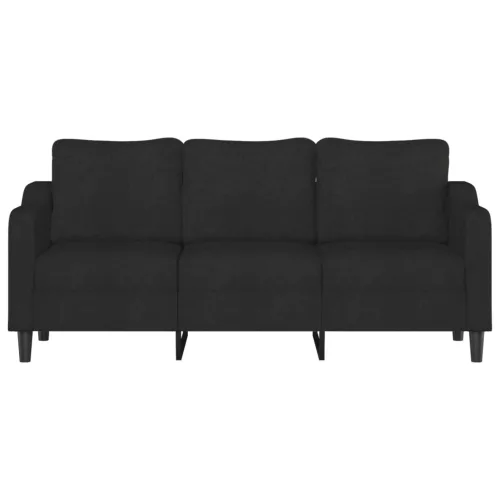 3 személyes fekete szövetkanapé 180 cm