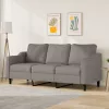 3 személyes fekete szövetkanapé 180 cm