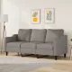 3 személyes fekete szövetkanapé 180 cm