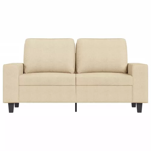 Kétszemélyes krémszínű szövetkanapé 120 cm