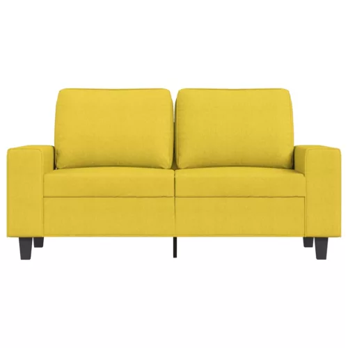 2 személyes világossárga szövet kanapé 120 cm