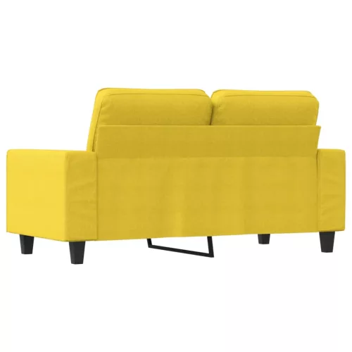 2 személyes világossárga szövet kanapé 120 cm